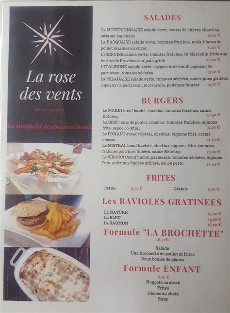 The restaurant – La Rose Des Vents.